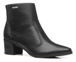 Bota Pegada Couro Feminina Bico Fino Ultraconforto Casual Bota Pegada Couro Feminina Bico Fino Ultraconforto Casual