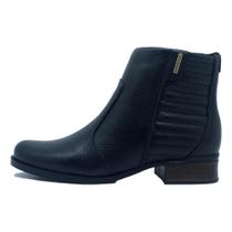 Bota pegada diana cano curto couro feminino 282008