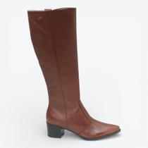 Bota Pegada em Couro Feminina 28056102 Cor:MarromTamanho:40 Bota Pegada em Couro Feminina 28056102 Cor:MarromTamanho:40