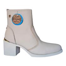 Bota Pegada Feminina em Couro c/ Ziper Lateral Burnished Bota Pegada Feminina em Couro c/ Ziper Lateral Burnished