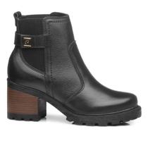 Bota Pegada Feminina em Couro Preto 281309 Bota Pegada Feminina em Couro Preto 281309