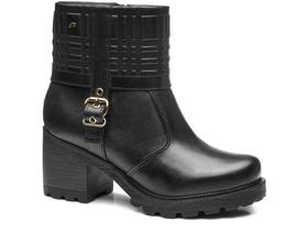Bota Pegada Feminina em Couro preto 281311-05