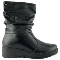 Bota Pegada Feminina Preto Enrugado 280801