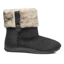 Bota Pegada Lã Cano Curto Feminino Pegada Preto Pantufa