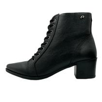 Bota Pegada Salto Bloco Médio Cano Curto Feminina