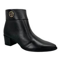 Bota Pegada Verona Bico Fino 280512 Couro Preta Bota Pegada Verona Bico Fino 280512 Couro Preta
