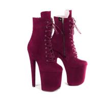 Bota PERSEPHONE Magenta Salto 20cm (8") para Pole Dance Cor:VinhoTamanho:BRA 34-35 (EUR 36)