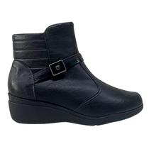 Bota Piccadilly 117135 Cano Curto Salto Médio Anabela Leve - Bota Piccadilly 117135 Cano Curto Salto Médio Anabela Leve -