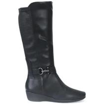 Bota Piccadilly Anabela Cano Alto De Elástico Ziper Lateral Super Leve e Confortável 143.251 (66574) Bota Piccadilly Anabela Cano Alto De Elástico Ziper Lateral Super Leve e Confortável 143.251 (66574)