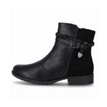 Bota Piccadilly Cano Curto Com Tiras Ornamentais e Fivela REF:653027 Bota Piccadilly Cano Curto Com Tiras Ornamentais e Fivela REF:653027