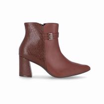 Bota Piccadilly Cano Curto Feminina Marrom