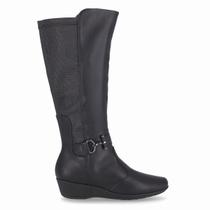 Bota Piccadilly Cano Longo Anabela Médio 143251 Bota Piccadilly Cano Longo Anabela Médio 143251