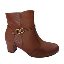 Bota Piccadilly Feminina Cano Curto 1102024 Conhaque Cor:ConhaqueTamanho:35