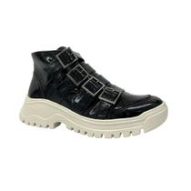 Bota Piccadilly Lana Fivelas Cano Baixo VERNIZ 911006 Bota Piccadilly Lana Fivelas Cano Baixo VERNIZ 911006