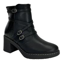 Bota Piccadilly Maxi Denise Croco 769002 Preto Bota Piccadilly Maxi Denise Croco 769002 Preto