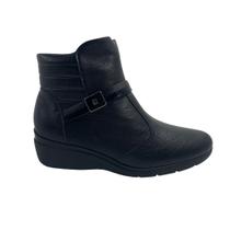Bota Piccadilly Preta 117136 Cano Curto Anabela Térmica - Preto 37