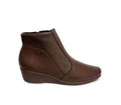 Bota Piccadilly Salto Médio Anabela Feminino Cor Marrom