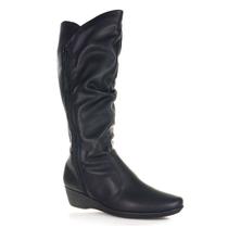 Bota Piccadily Cano Longo Anabela Médio - Feminina