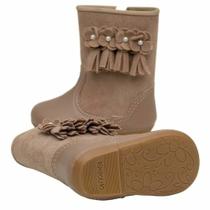Bota Pimpolho Marrom Cano Alto Feminina Infantil Menina