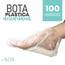 Bota Plastica Descartável Pacote com 100 Unidades - sos beleza brasileira
