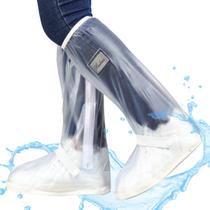 Bota Polaina Impermeavel para Motoqueiro Transparente Tam: L Bota Polaina Impermeavel para Motoqueiro Transparente Tam: L