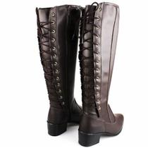 Bota preta cruzada