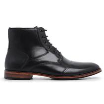 Bota Preta de Couro Fluence Sola de Couro 32126SC Bota Preta de Couro Fluence Sola de Couro 32126SC