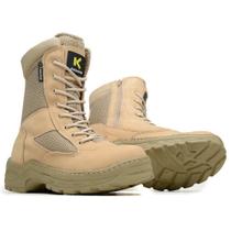 Bota PRF Tática Com Zíper Extra Leve Tek Bege Bota PRF Tática Com Zíper Extra Leve Tek Bege