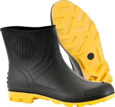 Bota pvc 37/38 cano 3/4" com forro preto/amarelo ca3151 - Vonder