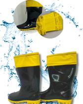 Bota PVC Aqua Cano Extra Longo Preta Sola Amarela Innpro Bota PVC Aqua Cano Extra Longo Preta Sola Amarela Innpro