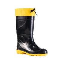 Bota pvc aquatic preta c/polaina cano longo-innpro