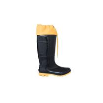 Bota pvc cano alto c/polaina preto/amarelo 39 6033polpacf/39 kadesh