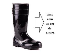 Bota pvc Cano Longo 37cm Preta 85BPL600SF Bracol sem forro