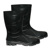 Bota PVC Cano Longo Profissional Sem Forro Preto CA 32177 EPI - CRIVAL