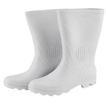 Bota Pvc Cano Medio Com Forro Branca Pega Forte Bota Pvc Cano Medio Com Forro Branca Pega Forte