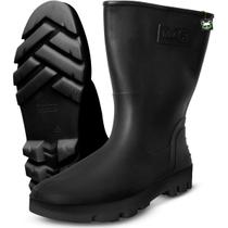 Bota Pvc Impermeável Borracha S/ Forro Chuva Moto Limpeza Galocha Preta Nove54