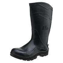 Bota pvc preta cano longo bico de aço aworkf