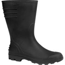 Bota PVC Preta Cano Médio com Forro 40 - Vonder