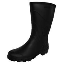 Bota PVC Preta Cano Médio Sem Forro Kala CA 32180