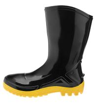 Bota PVC Preto/Amarelo 27cm Nº 37 Vulcaflex