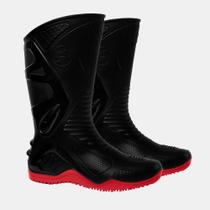 Bota Pvc Preto Com Solado Vermelho 29cm N 41 Motosaf