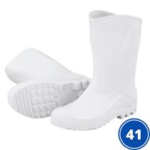 BOTA PVC SEM FORRO MARLUVAS CANO MÉDIO BRANCO Nº41