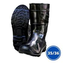 Bota Pvc Sem Forro Preta Numero 35/36 Crival