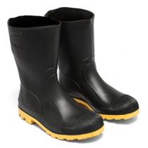 Bota pvc solado amarelo sem forro cano medio Bota pvc solado amarelo sem forro cano medio