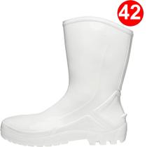 Bota PVC Vulcaflex Branca Cano Médio Sem Forro 110VFLEX-BR CA 42291 Nr. 42