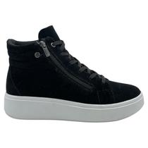 Bota Quiz Solado Branco Zíper Lateral