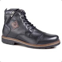 Bota Rafarillo Masculina Couro Zíper Aumenta Altura Casual Bota Rafarillo Masculina Couro Zíper Aumenta Altura Casual