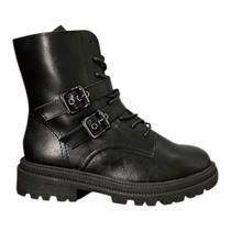 Bota Ramarim 2561131 Feminina Preta Tratorada Cano Médio Bota Ramarim 2561131 Feminina Preta Tratorada Cano Médio