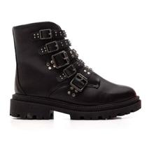 Bota Ramarim Coturno Cano Curto - Feminina - Preto