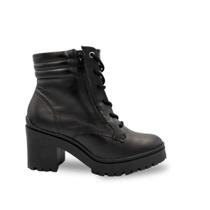Bota Ramarim Couro Salto Grosso Preto Ref 24-50104
